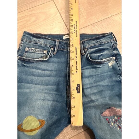 ZARA WOMAN PREMIUM DENIM COLLECTION EMBROIDERED JEANS SIZE 2 - Picture 5 of 9